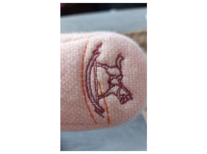 Chaussons Hermès Pif o Galop cachemire rose - vue 5