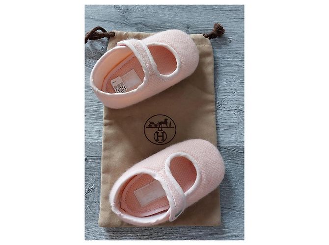 Chaussons Hermès Pif o Galop cachemire rose - vue 6