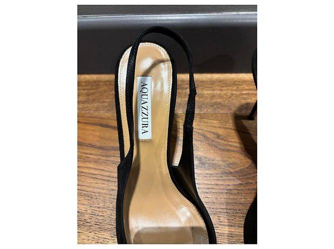 Aquazzura Camoscio Nero 40 - vista 4