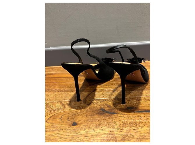 Aquazzura Camoscio Nero 40 - vista 8