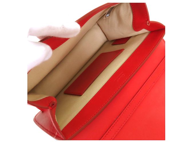 Borsa a Spalla in Pelle Suede Chloé C Logo Rosso - vista 12