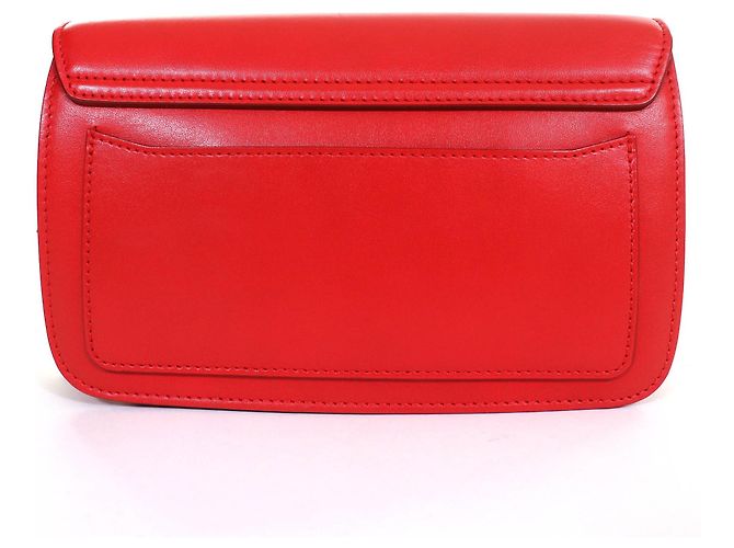 Borsa a Spalla in Pelle Suede Chloé C Logo Rosso - vista 3