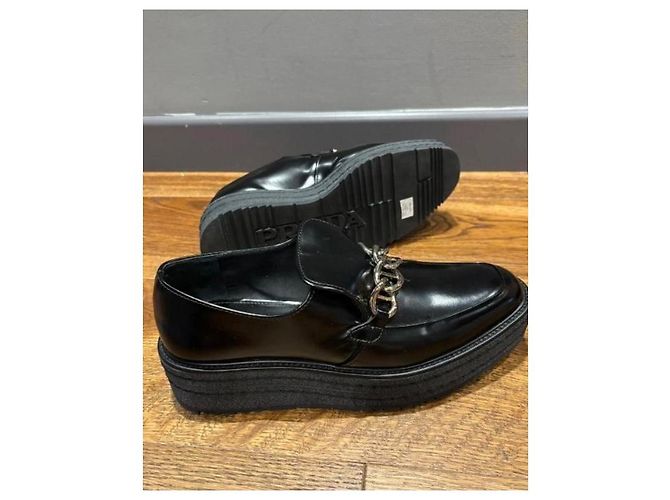 Prada Cioccolato Pelle Nera 39 Nero - vista 11