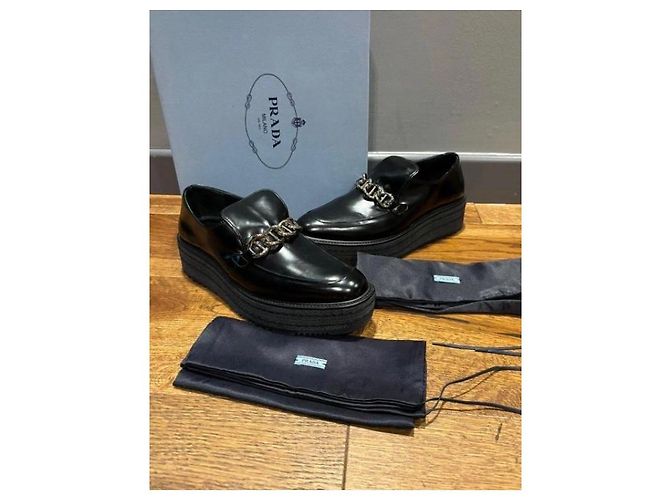 Prada Cioccolato Pelle Nera 39 Nero - vista 3