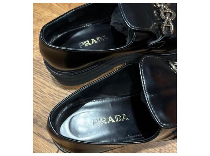 Prada Cioccolato Pelle Nera 39 Nero - vista 5