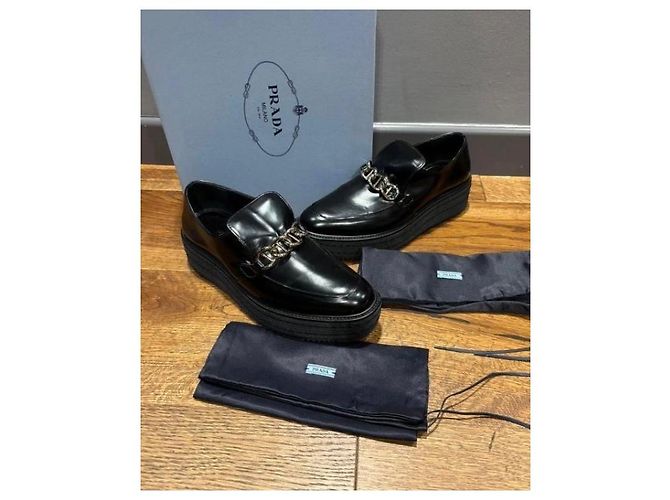Prada Cioccolato Pelle Nera 39 Nero - vista 8