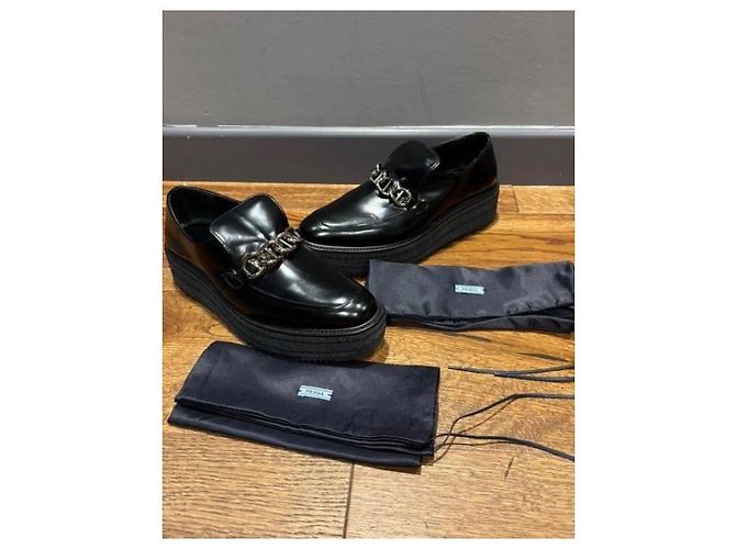 Prada Cioccolato Pelle Nera 39 Nero - vista 9