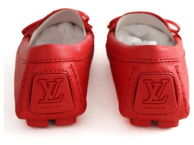 Louis Vuitton Mocassini in pelle rossi Rosso - vista 2