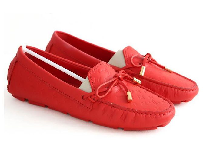 Louis Vuitton Mocassini in pelle rossi Rosso - vista 3