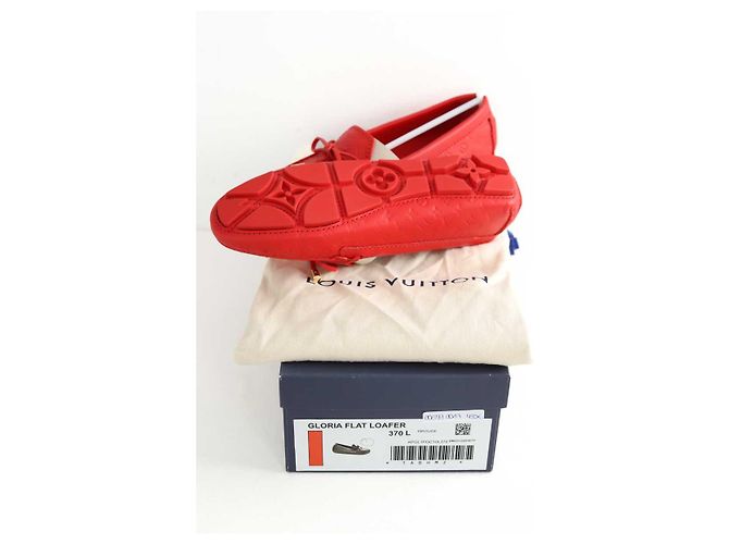 Louis Vuitton Mocassini in pelle rossi Rosso - vista 7