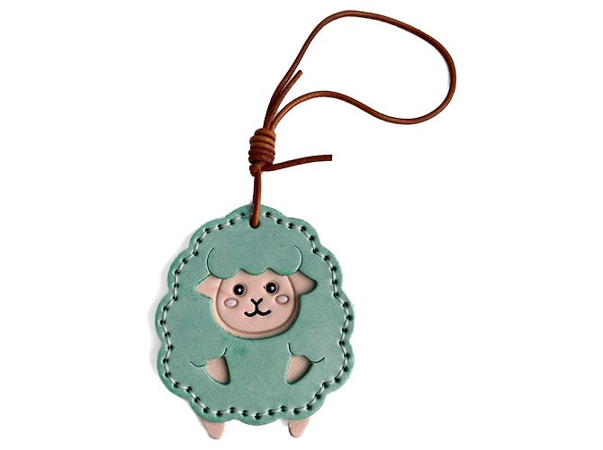 Autre Marque Charm aus Leder Schaf mehrfarbig Blau - Ansicht 14