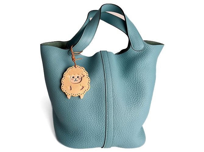 Autre Marque Charm aus Leder Schaf mehrfarbig Blau - Ansicht 2