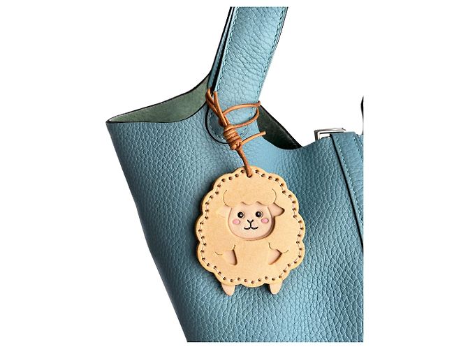 Autre Marque Charm aus Leder Schaf mehrfarbig Blau - Ansicht 3