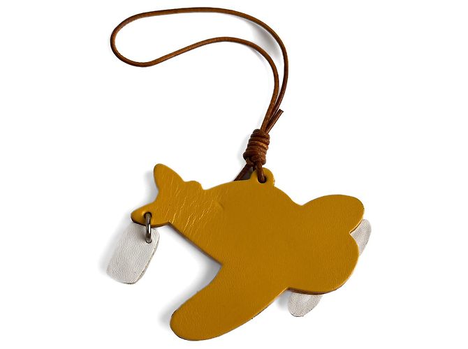 Autre Marque Charm Lederflugzeug Gelb - Ansicht 4