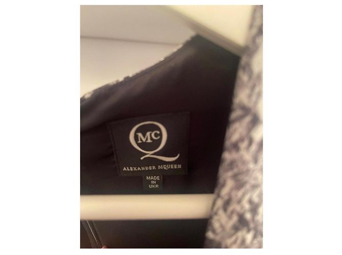 Alexander McQueen Mini Kleid Dunkelgrau Polyester Anthrazitgrau - Ansicht 4