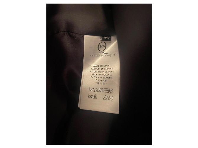 Alexander McQueen Mini Kleid Dunkelgrau Polyester Anthrazitgrau - Ansicht 6