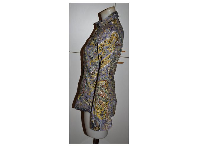 Camisa Etro con estampado en algodón elástico talla 40IT Multicolor - vista 2