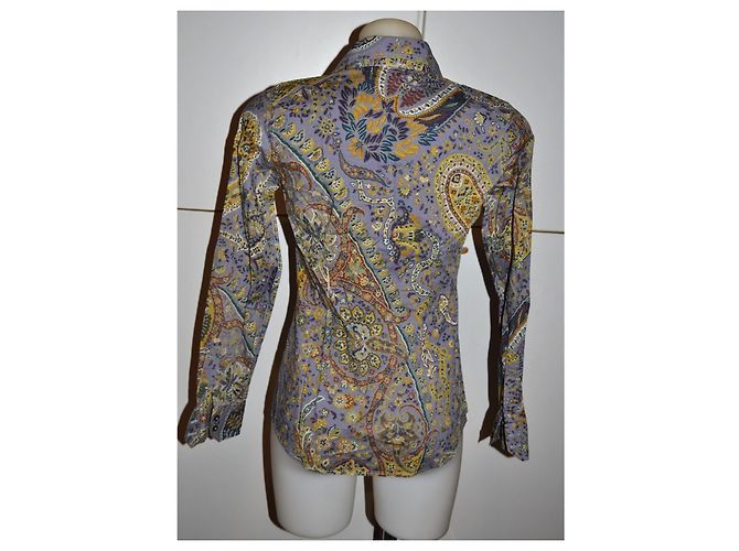 Camisa Etro con estampado en algodón elástico talla 40IT Multicolor - vista 4
