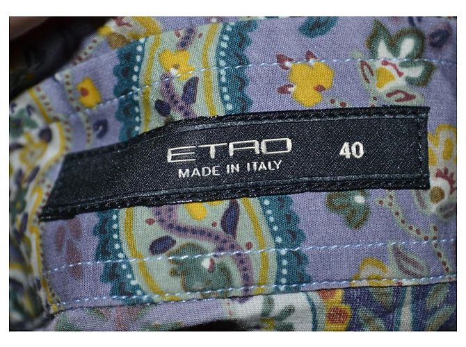 Camisa Etro con estampado en algodón elástico talla 40IT Multicolor - vista 6