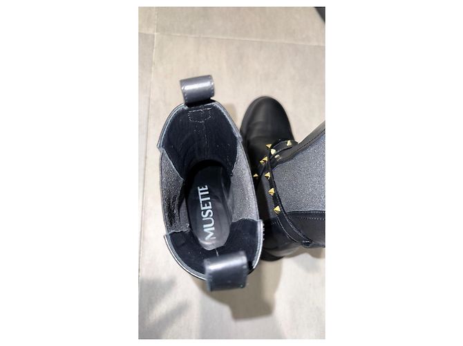 Autre Marque Musette Lesther Lederstiefel schwarz - Ansicht 4