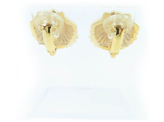 Orecchini Chanel G23C design a conchiglia con marchio Coco in strass - vista 4