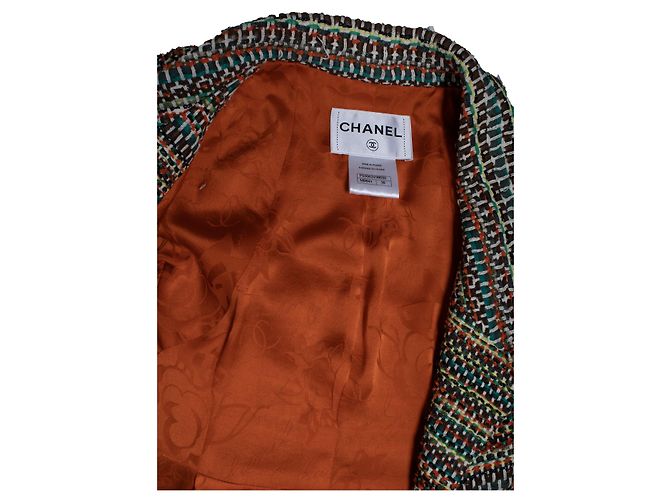 Casaco de tweed duplo abotoado Chanel, Paris Seul Multicor - vista 8