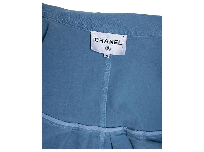 Abrigo de denim azul 17S de Chanel - vista 6