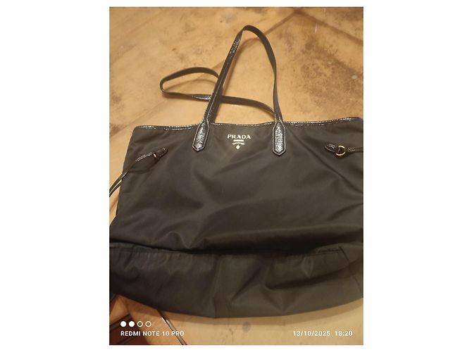 Borsa tote Prada in nylon nero - vista 7