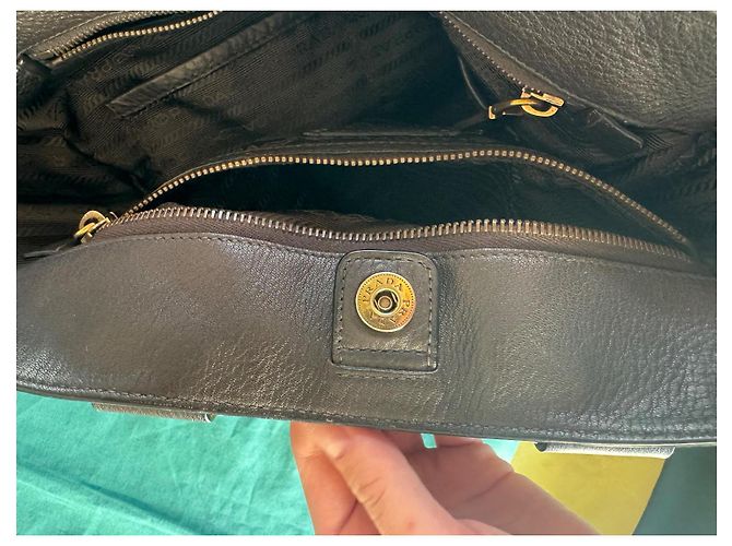 Borsa tote Prada nera in poliammide Nero - vista 11