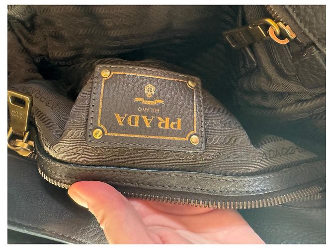 Borsa tote Prada nera in poliammide Nero - vista 14