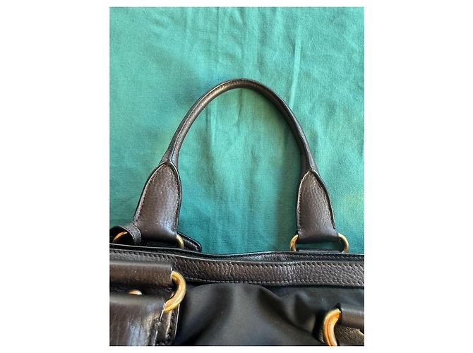 Borsa tote Prada nera in poliammide Nero - vista 5