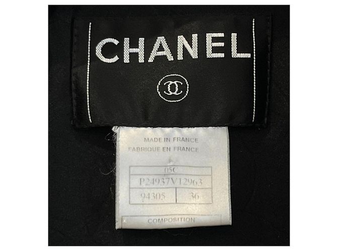 Timeless Chaqueta de tweed de lana con emblema Camelia COCO de Chanel Negro - vista 7