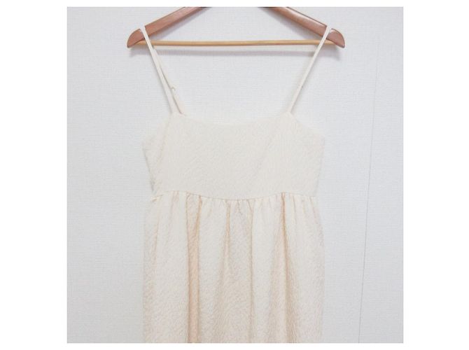 Autre Marque Vestido Camisón de Jacquard United Arrows Beige Crudo - vista 3