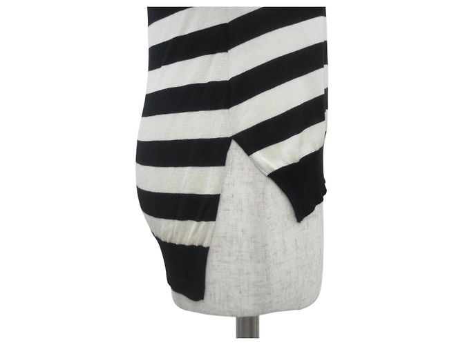 Autre Marque Daisy Lin para Foxey 100% Seda Tejida Negro Blanco roto - vista 4