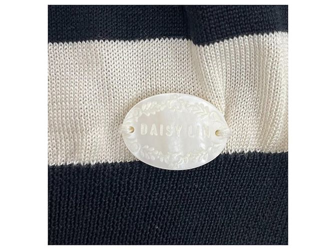 Autre Marque Daisy Lin para Foxey 100% Seda Tejida Negro Blanco roto - vista 5