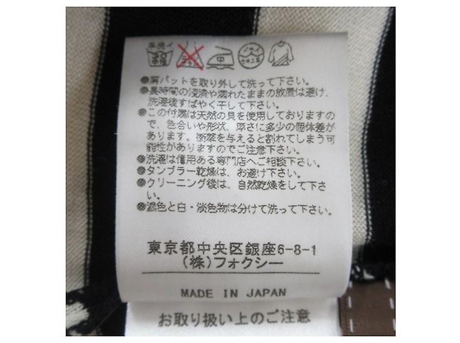 Autre Marque Daisy Lin para Foxey 100% Seda Tejida Negro Blanco roto - vista 7