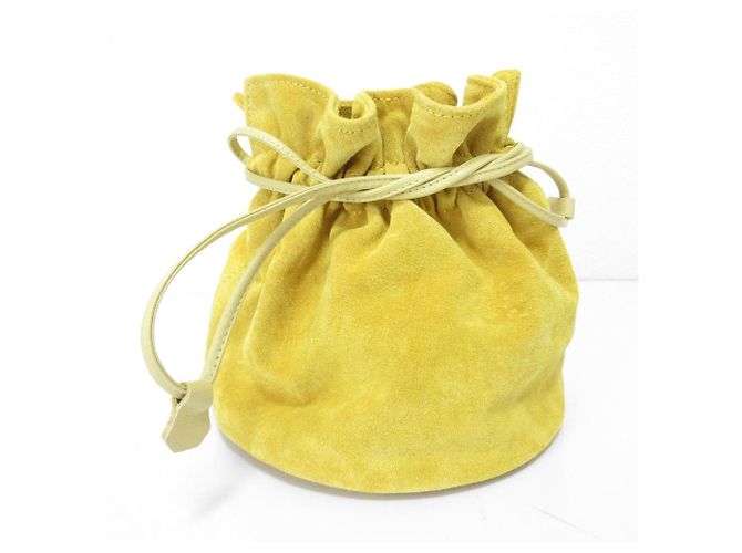 Autre Marque Borsa in Camoscio Manimaris Giallo - vista 7