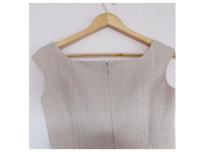 Autre Marque Rene Leinenkleid Beige - Ansicht 3