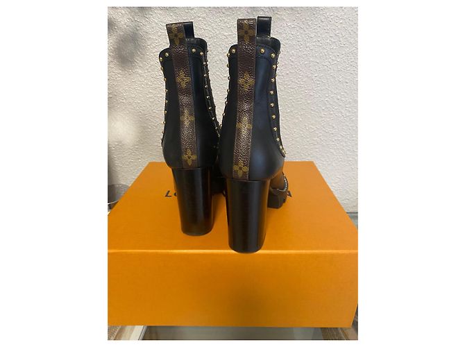 Botas Louis Vuitton de piel negra Negro - vista 2