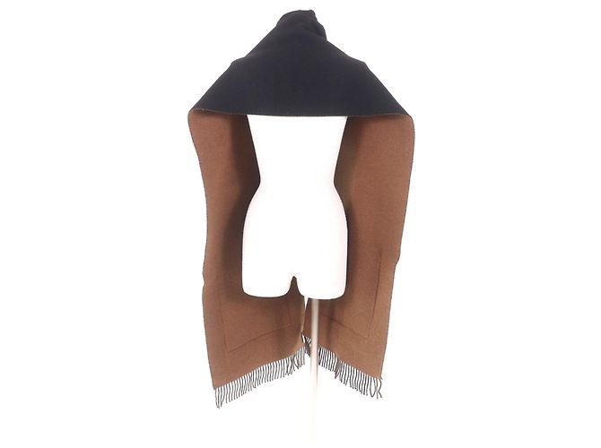 Fendi FXT252 Kaschmir-Mischung Zucca-Print Schal Braun Schwarz - Ansicht 5