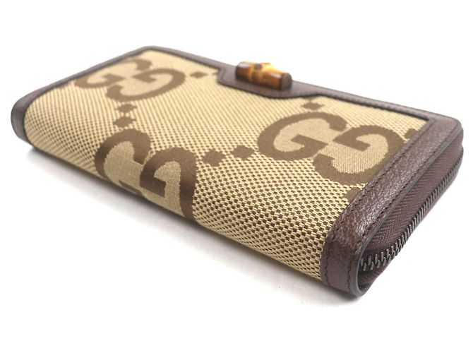 Gucci Bamboo Jumbo GG Canvas Long Wallet - view 4