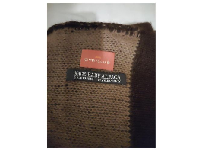 Sciarpa reversibile Cyrillus in baby alpaca marrone Marrone chiaro Marrone scuro - vista 2