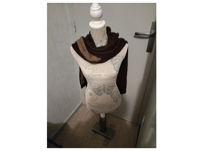 Sciarpa reversibile Cyrillus in baby alpaca marrone Marrone chiaro Marrone scuro - vista 4