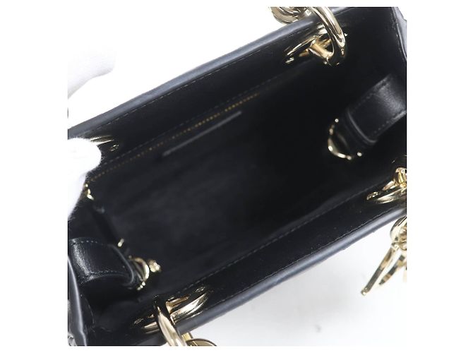 Borsa mini Cannage Lady Christian Dior Nero - vista 8