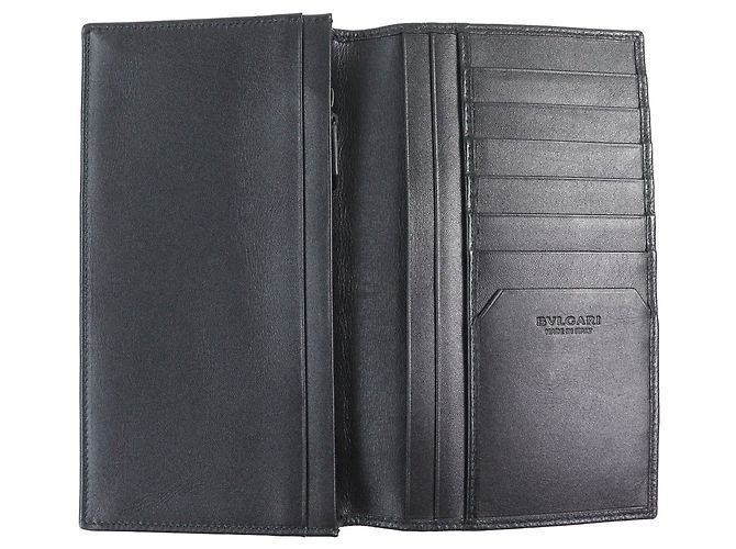 Bulgari BVLGARI Octo Leather Bifold Long Wallet Black - view 5