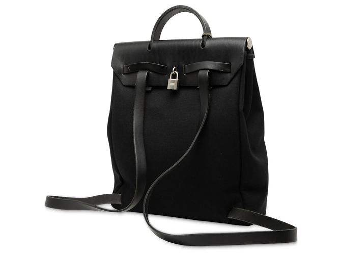 Hermès Schwarzer Toile Herbag GM Rucksack - Ansicht 2