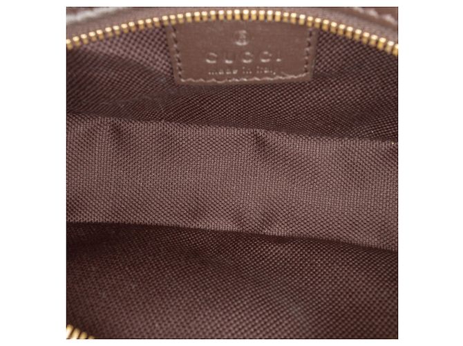Borsa a spalla Gucci Mini GG Supreme Moon Side Web marrone Beige - vista 4