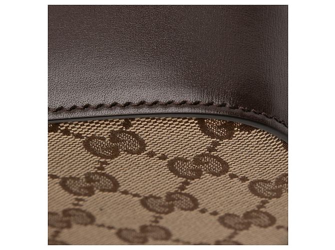 Borsa a spalla Gucci Mini GG Supreme Moon Side Web marrone Beige - vista 7