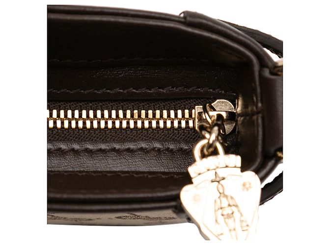 Borsa a spalla Gucci Mini GG Supreme Moon Side Web marrone Beige - vista 9