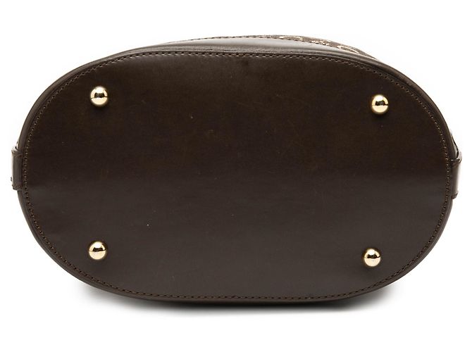 Céline Borsa a secchiello in tela Macadam Celine marrone Marrone scuro - vista 3